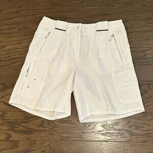 Jamie Sadock White Bermuda Golf Shorts Size 2